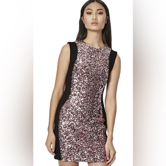 French connection Lunar Pink sequin bodycon dress - Picture 1 of 9